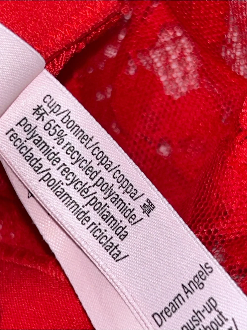 Victoria’s Secret Dream Angels Push Up Without Padding Wired Lace Bra